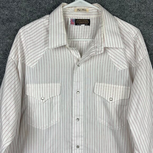 Vintage Western Classics By Guy Garrett Pearl Snap Shirt Men’s 18.5 34 - Picture 2 of 8